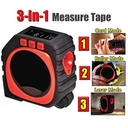 شريط قياس ليزر 3*1 رقمي وصوتي وليزر عالي الدقة مزود بشاشة ديجيتال بأضاءه ليد