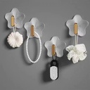 طقم هوك شماعة جولد 4 قطع لتعليق الملابس بلزق دبل فيس قوي