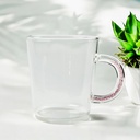 مج زجاج شفاف بيد جليتر 450 ملي لشرب وتقديم المشروبات بشكل شيك