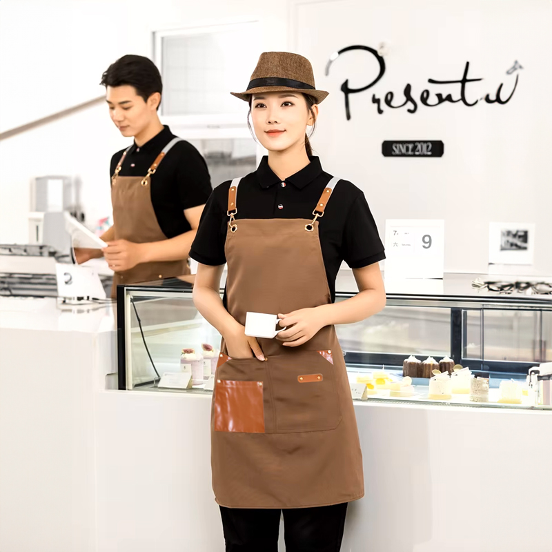 مريلة مطبخ وتربروف ب 3 جيب للحفاظ علي الملابس من المياه والزيوت