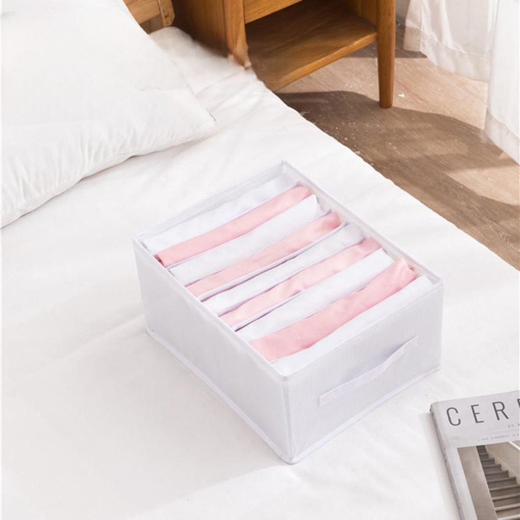 منظم وتربروف 9 خانات لتنظيم الملابس داخل الدواليب والادارج قابل للطي