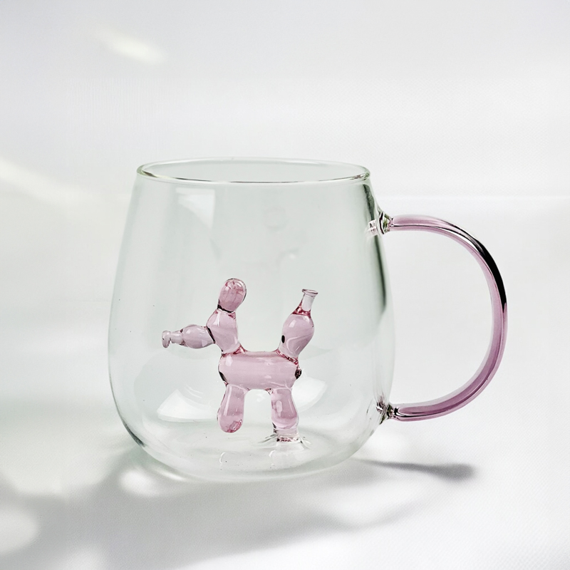 مج زجاج ثري دي  400 ملي مناسب لشرب العصائر والاتية