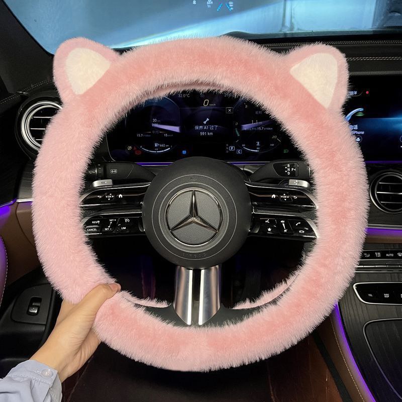 غطاء دريكسيون قطيفة ناعمة علي شكل قطة_ حماية مثالية وراحة اثناء القيادة