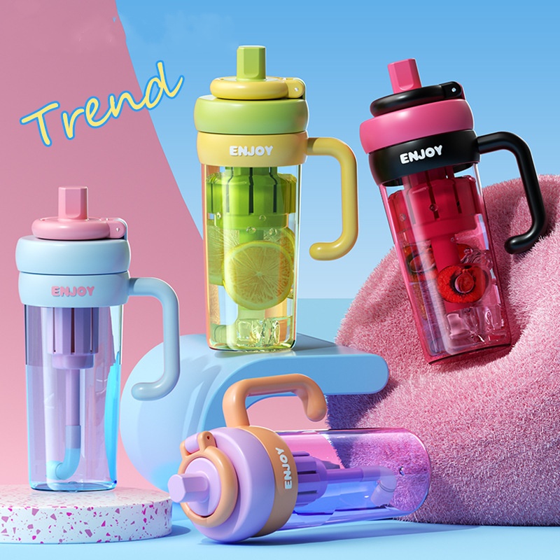 زجاجة ديتوكس 830 ملي بشاليموه لشرب المياة والعصائر الفريش