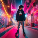 Why So Serious ?  هودي اوفر سايز قطن باللون الأسود