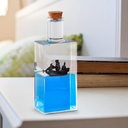 زجاجة ديكور مزينة من الداخل بسفينة بحرية مجسمة