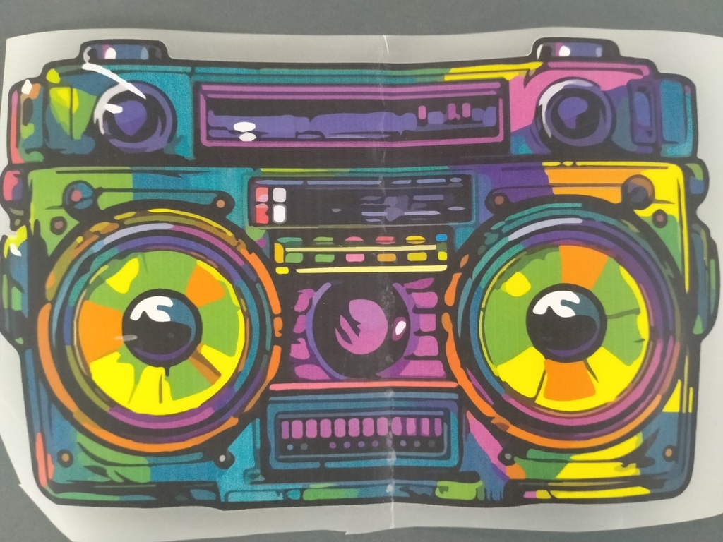 colorful Boom Box print