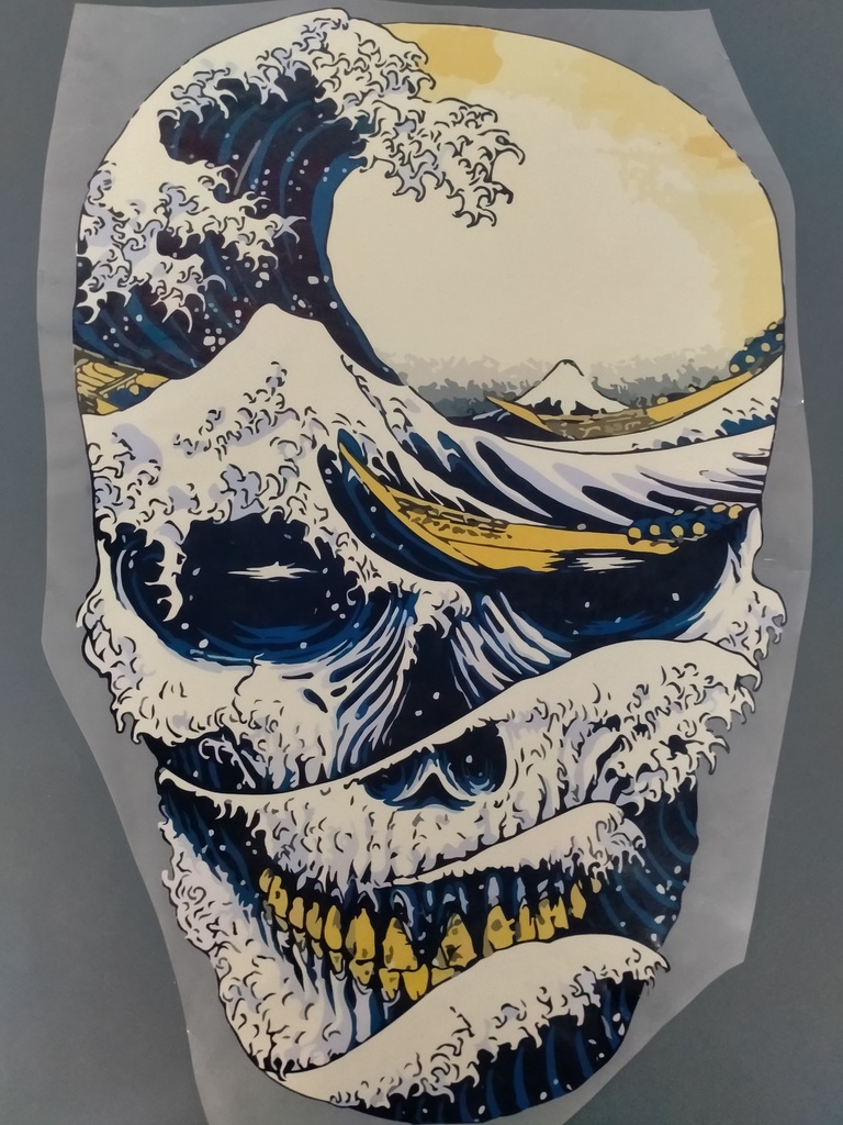 Great Wave Skull print