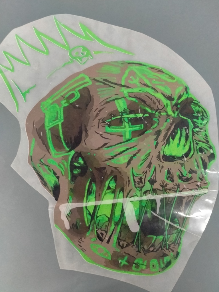 Green Mutant Zombie Skeleton print