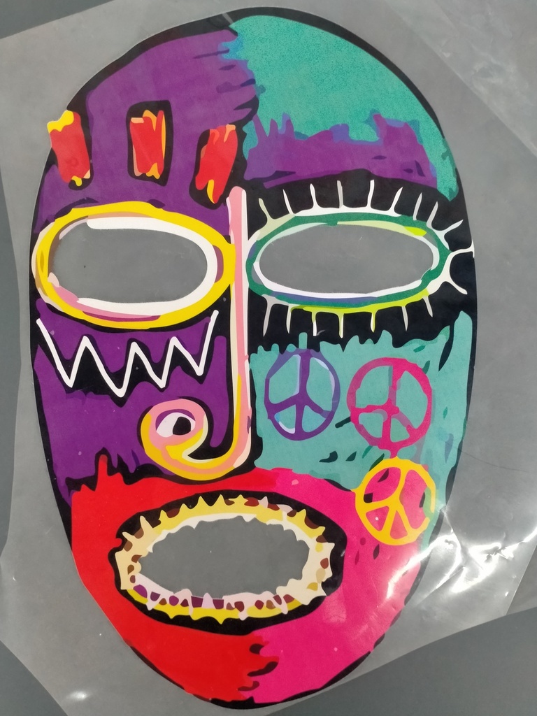 Red Indian Mask print