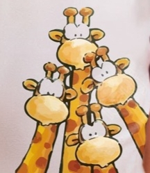 Giraffe Family  print