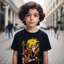 Yogen No Ko Minato تيشيرت اطفال قطن باللون الاسود