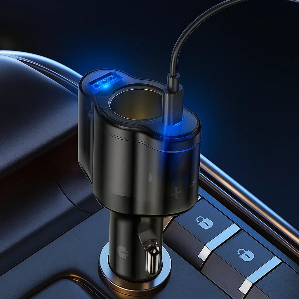 شاحن سيارة ب 3 نوافذ للشحن السريع _ 130 وات