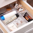 مجموعة منظمات أكريليك شفافة  8 قطع بمقاسات مختلفة لتنظيم الأدراج