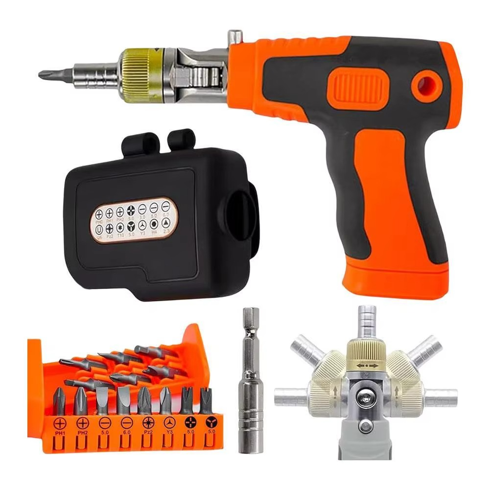 مجموعة مفكات يدوية 14 قطعة برأس قابلة للتعديل بزواية 180 درجة