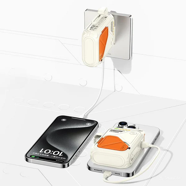 باور بانك مغناطيسي وشاحن 2 * 1 ب 10000 مللي أمبير