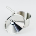 كسرولة استانليس ستيل بغطاء ويد لسهولة الحمل مقاس 20سم 2.50 لتر