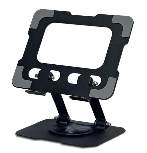 حامل تابلت والايباد معدني دوار بزواية 360 درجة قابل للطي والتعديل