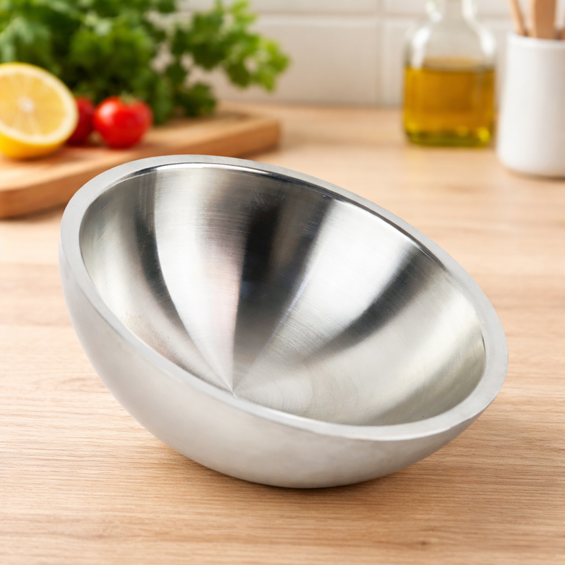 بولة استانلس ستيل تركي للحلوي والفواكه مقاس 23 سم