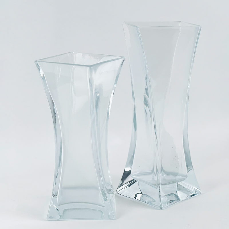 فازة زجاج شفاف مقاس 30 * 12 سم لترتيب الزهور وتغير الديكور