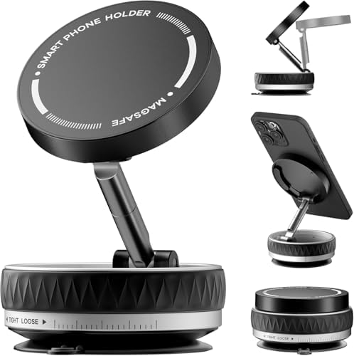 حامل موبايل لتابلوه السيارة مزود بقوة شفط عالية قابل للطي والدوران 360°