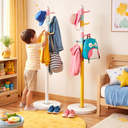 شماعة ملابس بتصميم جذع شجرة بالوان مختلفة لتعليق الملابس لغرف الاطفال