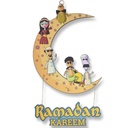 دلاية هلال رمضان كبير بأشكال وشخصيات رمضانية للديكور