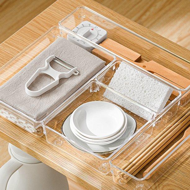 منظم ادراج 4 قطع من الاكليريك الشفاف