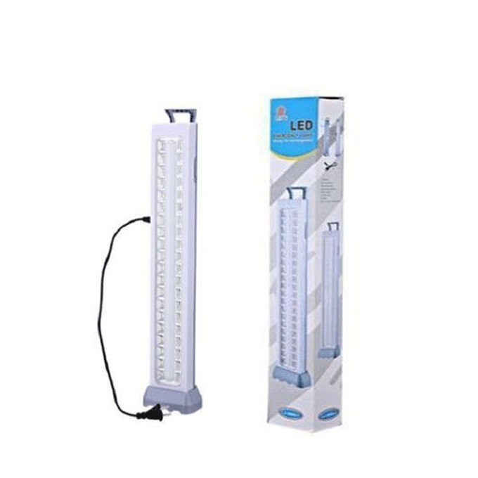 كشاف طوارئ ليد 60 لمبة عالي الإضاءة بدرجتين مختلفين قابل لإعادة الشحن