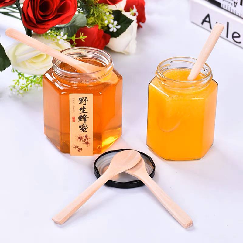 طقم معالق خشب 9 قطع للتوابل والسكر والشاي والقهوة والعسل متعددة الاستخدام