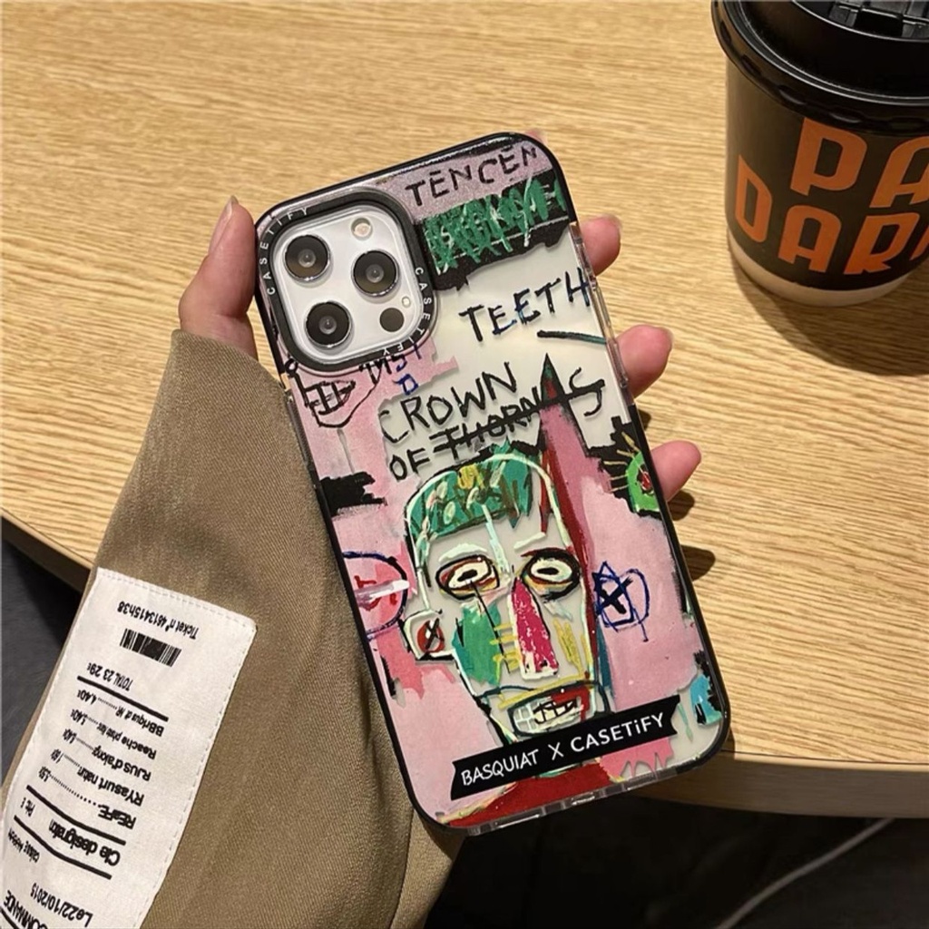 iPhone 13 Pro Max Protective Case with Cool Drawings &amp; Metal Camera Frame