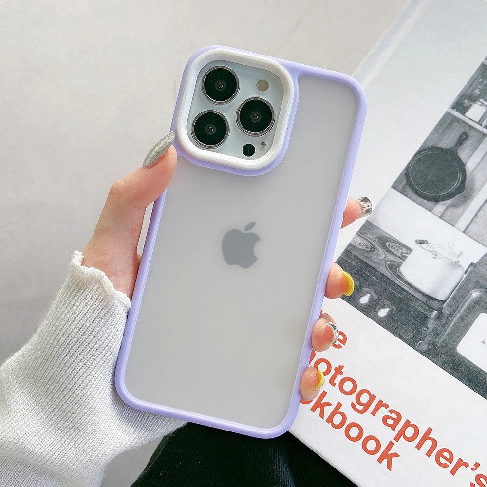 iPhone 13 Pro Protective Transparent back Case with Camera Protective Frame 