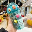 Double Flask with 2 Tanks &amp; Straw 430 ml