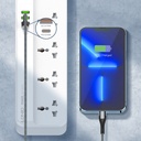Power Socket with 5 Plugs &amp; 3 USB Ports &amp; 1 Type C Port