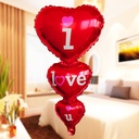 CM 90*50 باللون الاحمر I Love U بالون هيليوم