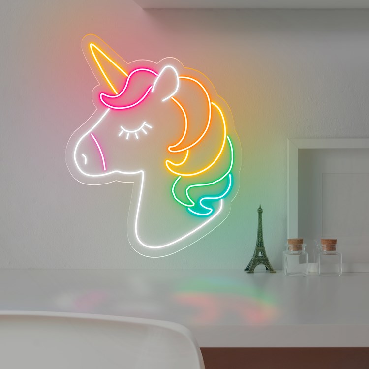 Colorful Unicorn Led Light Sign Art Decor 45*35 Cm‎