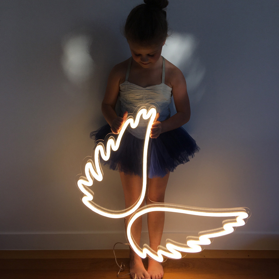 Wings Neon Led Light Sign Art Decor 80*80‎