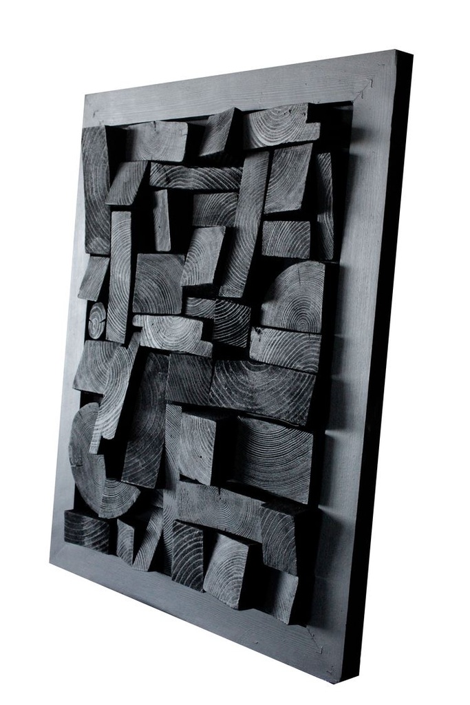 Dark Night Mosaic 3D Wood Wall Art
