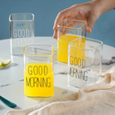 كوباية جود مورنينج لشرب وتقديم العصائر والشاي والنسكافيه من الزجاج الشفاف