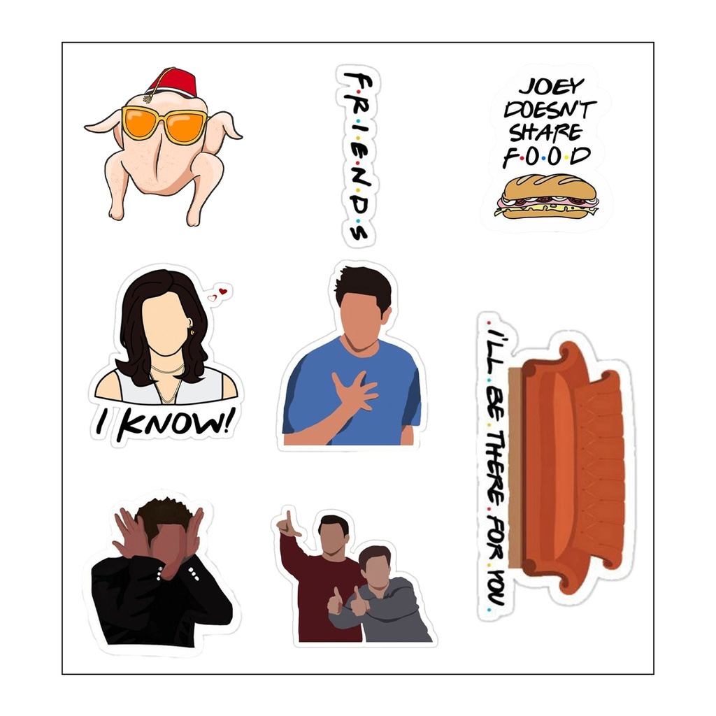 Friends Vinyl Sticker Pack Reusable &amp; Waterproof