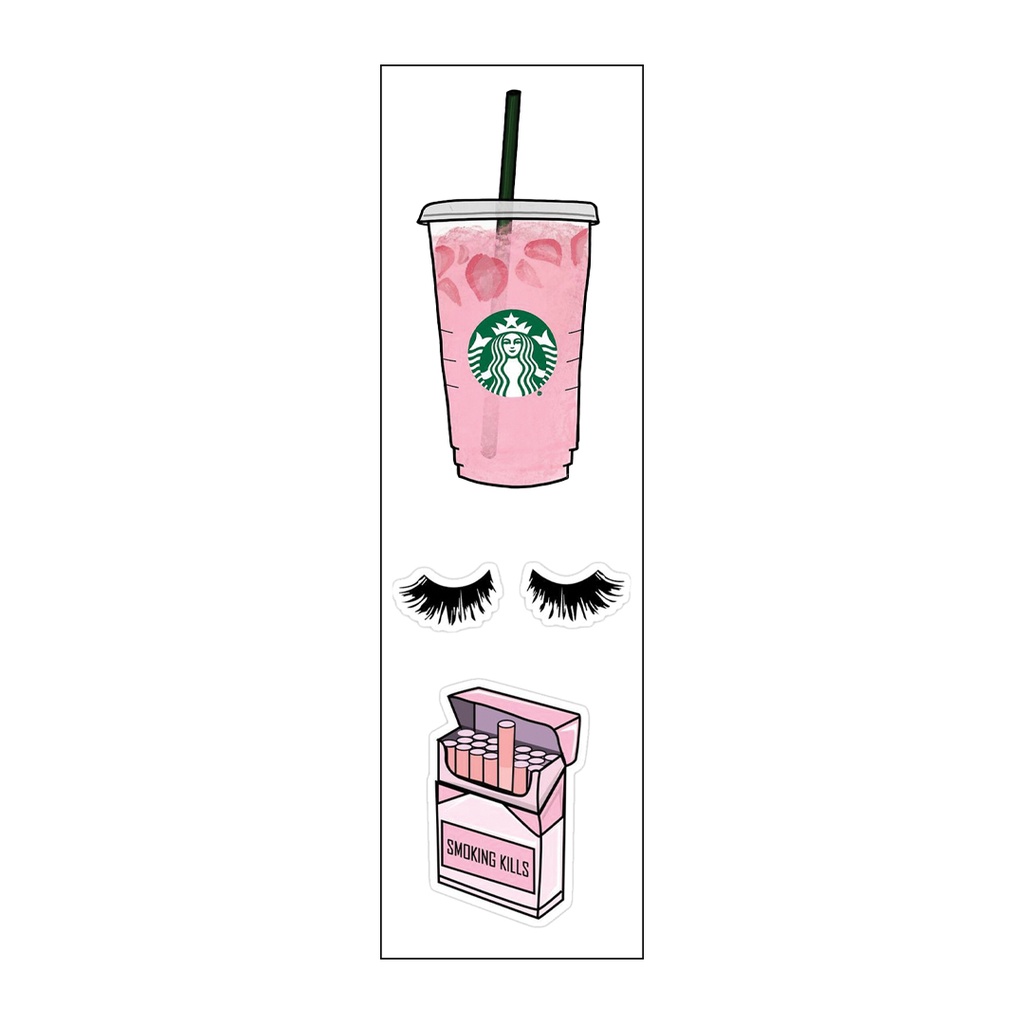 Pink Lovers Vinyl Sticker Pack Reusable &amp; Waterproof