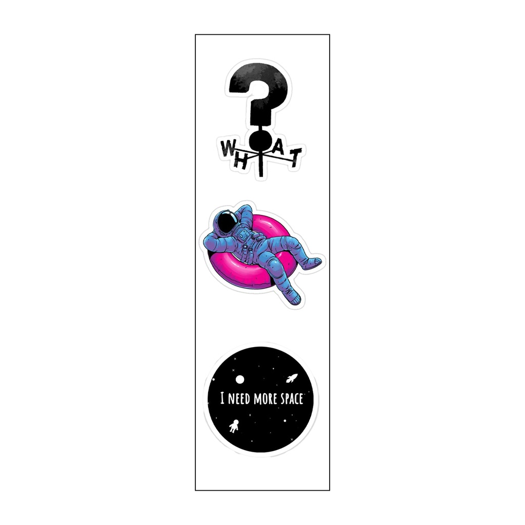 Space Lovers Vinyl Sticker Pack Reusable &amp; Waterproof