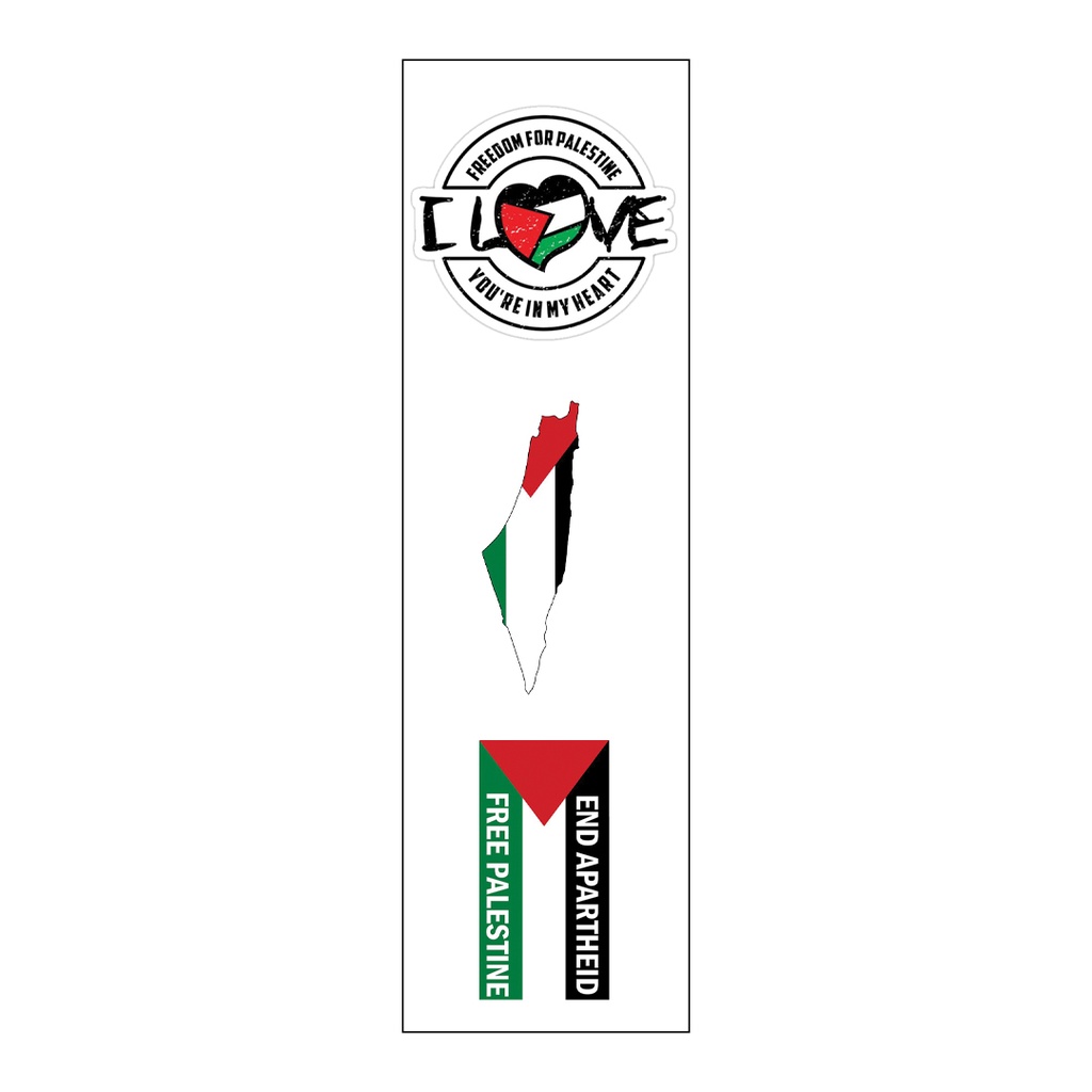 Free Palestine Vinyl Sticker Pack Reusable &amp; Waterproof