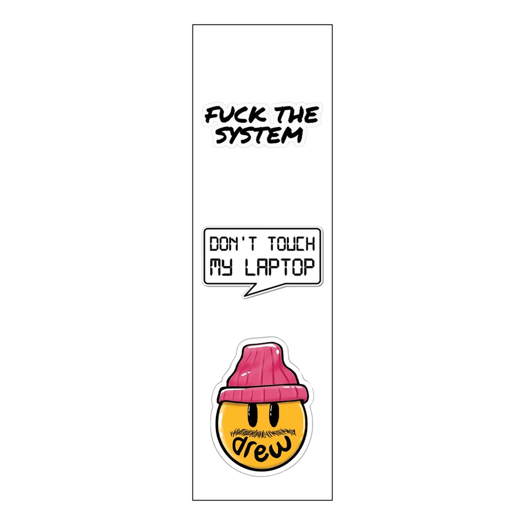 Don’t Touch My Laptop Vinyl Sticker Pack Reusable &amp; Waterproof