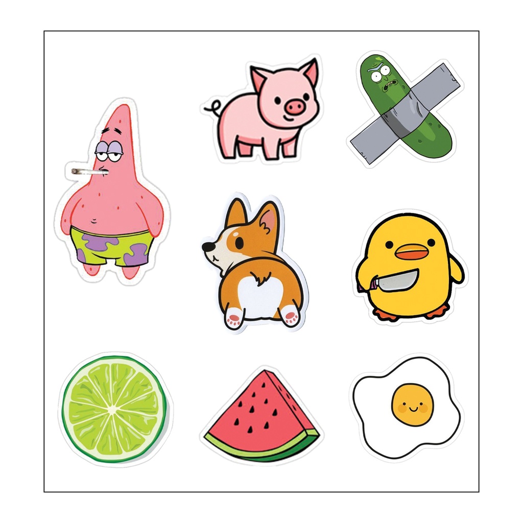 Watermelon Lovers Vinyl Sticker Pack Reusable &amp; Waterproof