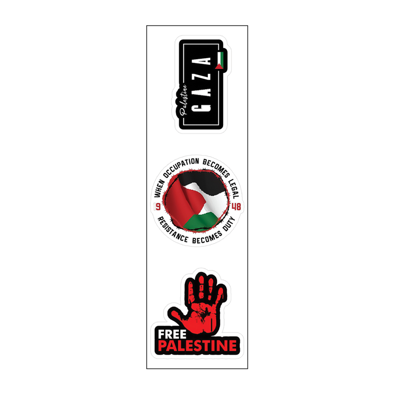 Gaza Vinyl Sticker Pack Reusable &amp; Waterproof
