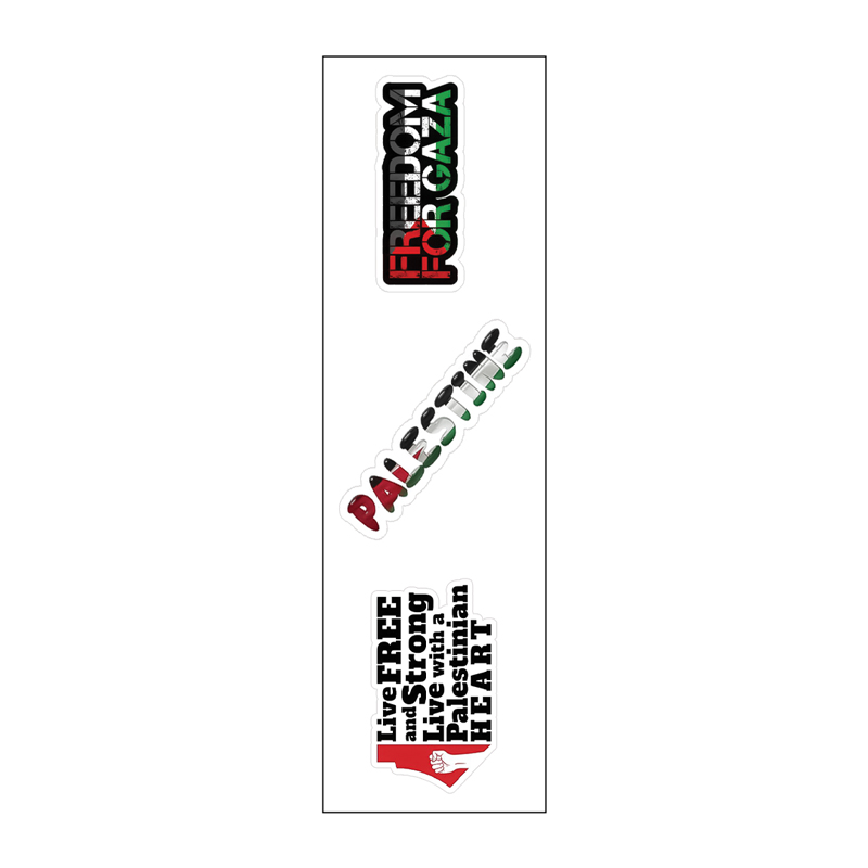 Freedom For Gaza Vinyl Sticker Pack Reusable &amp; Waterproof