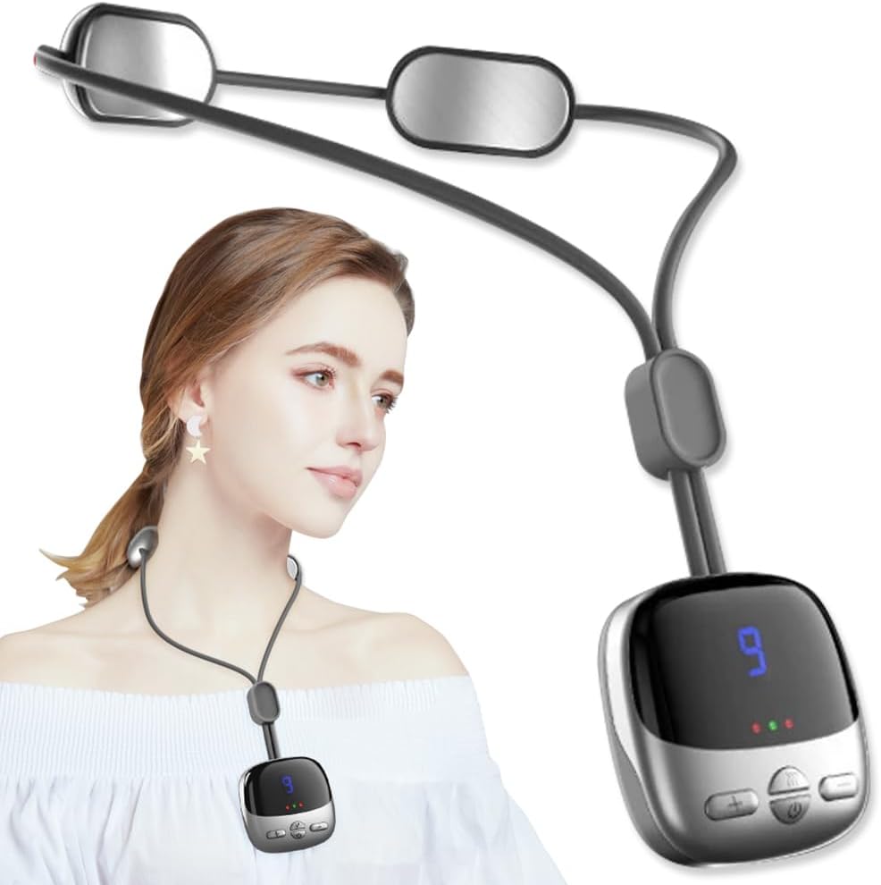 قلادة مساج حرارية معلقة لتدليك الرقبة والكتفين ب 4 اوضاع لاسترخاء العضلات