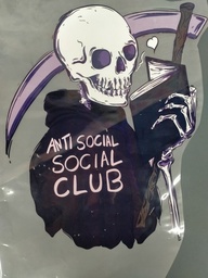 [HH00016805] Anti Social Club - Black print