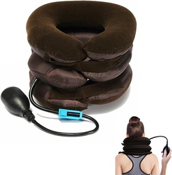 [HH00017843] مخدة رقبة هوائية 3 طبقات مزودة بمنفاخ يدوي لدعم واسترخاء الرقبة